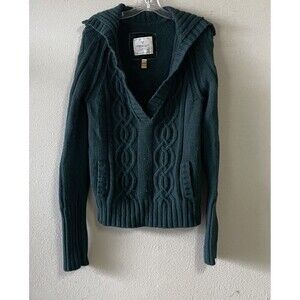 american eagle sweater women Xl Green V Neck Pullover Z29